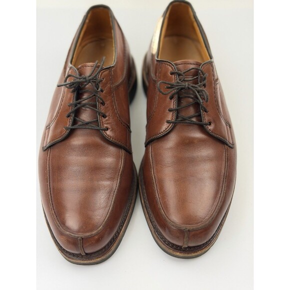 Allen Edmonds Stockbridge Mens 8 Brown Leather Split Toe Blucher Dress Shoes USA main image 4